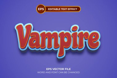 Vampir Düzenlenebilir Metin Efekti Şablonu