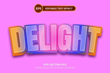 Lezzet düzenlenebilir metin efekti şablonu