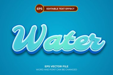 Su düzenlenebilir metin efekti şablonu