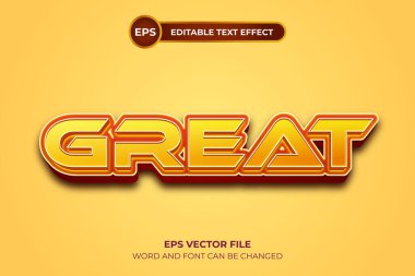 Harika düzenlenebilir metin efekti şablonu