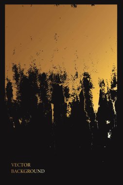 Lüks siyah ve altın folyo desenli arka plan. Mermer, taş, duvar sıva taklidi. Soyut grunge sanatı.