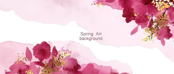 Розкішна Абстрактна Мистецька Ботанічна Композиція Весняний Мінімальний Дизайн Рожевих Пурпурових — стоковий вектор