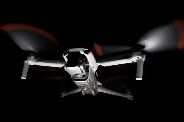 Nuertingen Tyskland Juni 2021 Drone Dji Air Isolerad Svart Belyst — Stockfoto