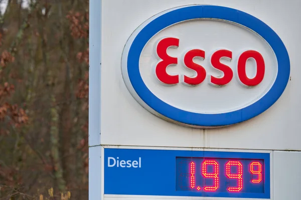 Schonbuch Alemania Febrero 2022 Primer Plano Del Precio Gasolina Diesel —  Fotos de Stock