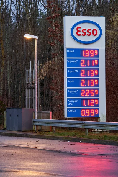 Schonbuch Alemania Febrero 2022 Precio Gasolina Diesel Caros Repostaje Combustible —  Fotos de Stock