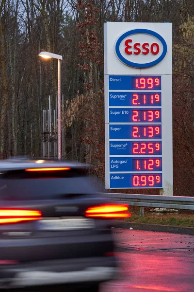Schonbuch Alemania Febrero 2022 Precio Gasolina Diesel Caros Repostaje Combustible —  Fotos de Stock