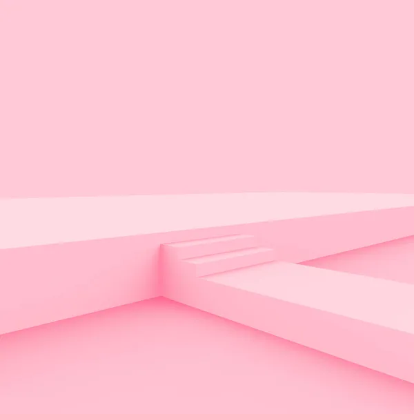 Pink Cube Box Podium Minimal Scene Studio Background Abstract Geometric — Stock Photo, Image