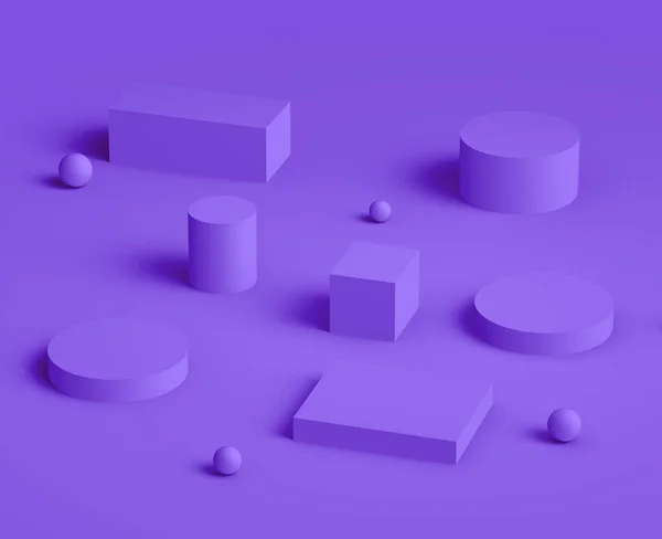 Абстрактна Фіолетова Фіолетова Платформа Мінімальний Студійний Фон Візуалізація Єктів Геометричної — стокове фото