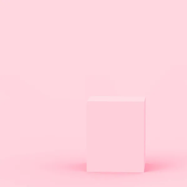 Abstract Pink Cube Box Podium Minimal Scene Studio Background Geometric — Stock Photo, Image