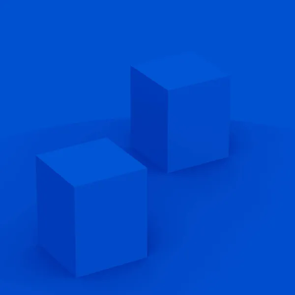 Blauwe Podium Podium Scene Minimale Studio Achtergrond Abstract Geometrische Vorm — Stockfoto