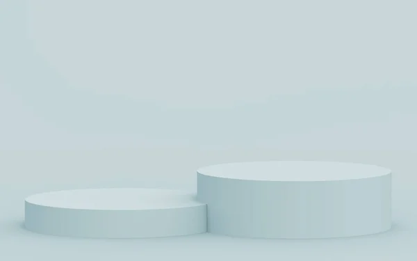 Grau Weiß Hellen Zylinder Podium Minimalen Studiohintergrund Abstrakte Geometrische Form — Stockfoto
