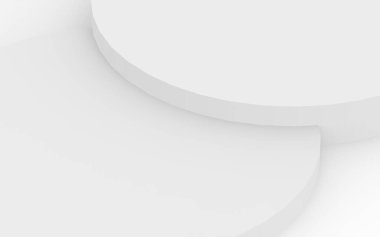 3D gri, parlak silindir podyum stüdyo arka planı. Soyut 3d geometrik şekil çizimi çizimi.