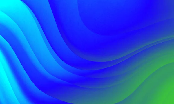 Abstrait Vert Bleu Couleurs Dégradé Néon Lumières Avec Lignes Ondulées — Photo