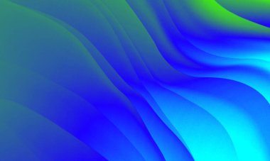 Soyut yeşil renk gradyan neon ışıklar dalga çizgileri grafik desen arkaplan.