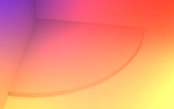 Geel Oranje Paars Neon Licht Cilinder Podium Minimale Studio Gradiënt — Stockfoto