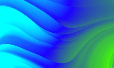 Soyut yeşil renk gradyan neon ışıklar dalga çizgileri grafik desen arkaplan.