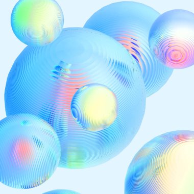 3D metal toplar pastel renkler izole edilmiş modern arkaplan. Soyut yuvarlak geometrik şekil çizimi çizimi.