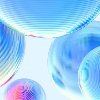 3D metal toplar pastel renkler izole edilmiş modern arkaplan. Soyut yuvarlak geometrik şekil çizimi çizimi.