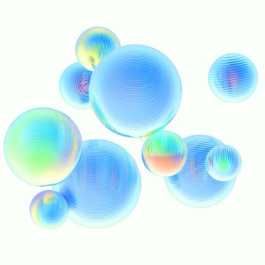 3D metal toplar pastel renkler izole edilmiş modern arkaplan. Soyut yuvarlak geometrik şekil çizimi çizimi.