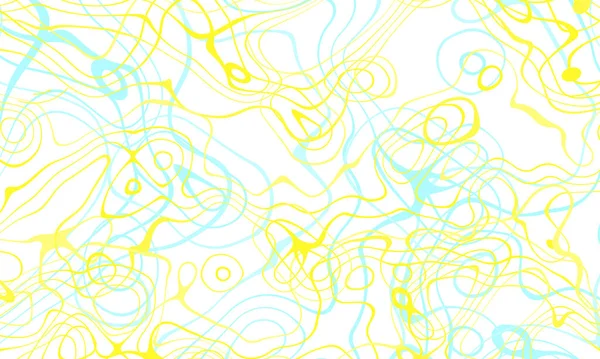 Linha Abstrata Desenho Azul Amarelo Cores Padrão Branco Fundo Use — Fotografia de Stock
