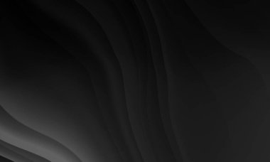 Dalga çizgileri desen arkaplanı olan soyut siyah gri renk gradyanı. Modern tasarım iş konsepti için kullan.