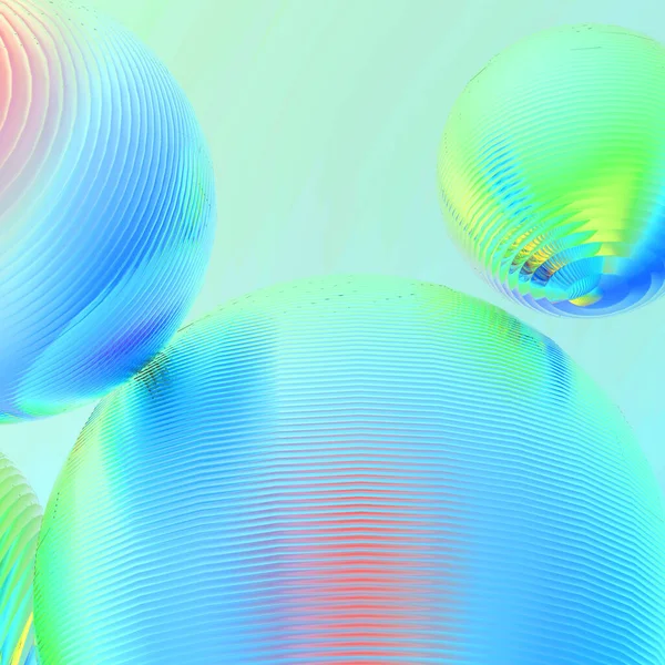 Metallstahlkugeln Pastellgradienten Farben Isoliert Modernen Hintergrund Abstrakte Runde Geometrische Form — Stockfoto
