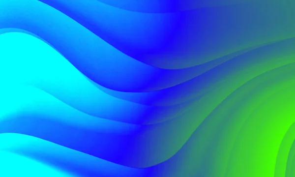 Abstraktní Zelené Modré Barvy Gradient Neonová Světla Vlnolamy Grafický Design — Stock fotografie