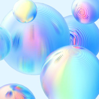 3D metal toplar pastel renkler izole edilmiş modern arkaplan. Soyut yuvarlak geometrik şekil çizimi çizimi.