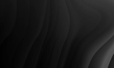 Dalga çizgileri desen arkaplanı olan soyut siyah gri renk gradyanı. Modern tasarım iş konsepti için kullan.