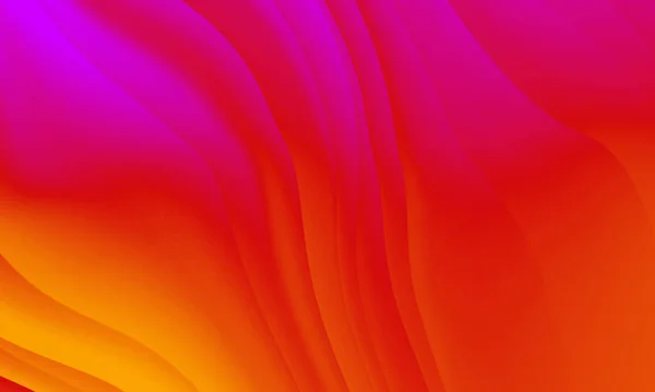 要旨ピンク赤オレンジのグラデーションネオンライトと波線グラフィックデザインテクスチャ背景 — ストック写真