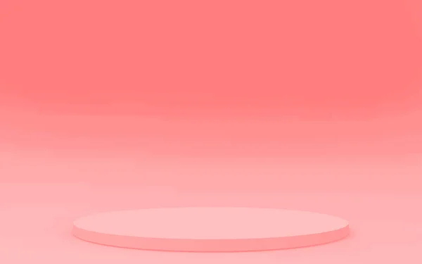 Roze Cilinder Podium Minimale Studio Achtergrond Abstract Geometrische Vorm Object — Stockfoto