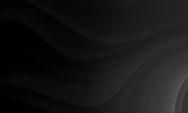 Dalga çizgileri desen arkaplanı olan soyut siyah gri renk gradyanı. Modern tasarım iş konsepti için kullan.