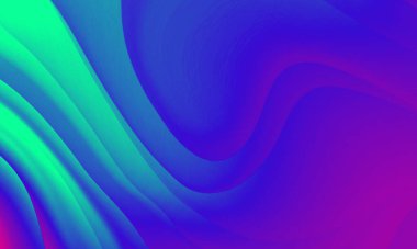 Soyut yeşil pembe renkler gradyan neon ışıklar dalga çizgileri grafik desen arkaplan.