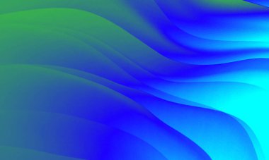 Soyut yeşil renk gradyan neon ışıklar dalga çizgileri grafik desen arkaplan.