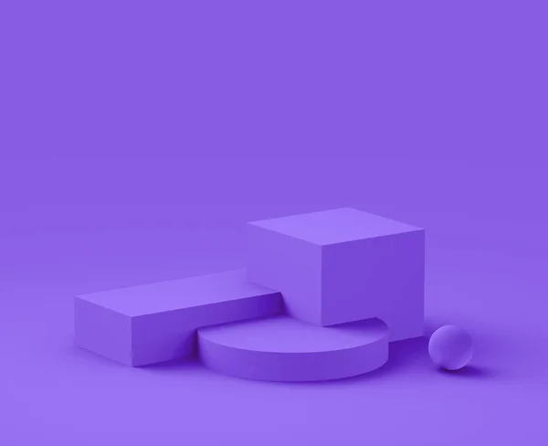 Abstrato Roxo Violeta Plataforma Fundo Estúdio Mínimo Forma Geométrica Objeto — Fotografia de Stock
