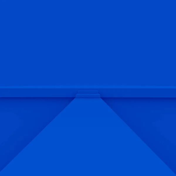 3D蓝色舞台场景最小工作室背景 摘要三维几何形体图解绘制 网上技术业务展示产品 — 图库照片