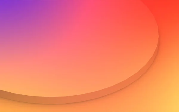 Жовтий Помаранчевий Фіолетовий Неоновий Світловий Циліндр Подіум Мінімальний Студійний Градієнт — стокове фото