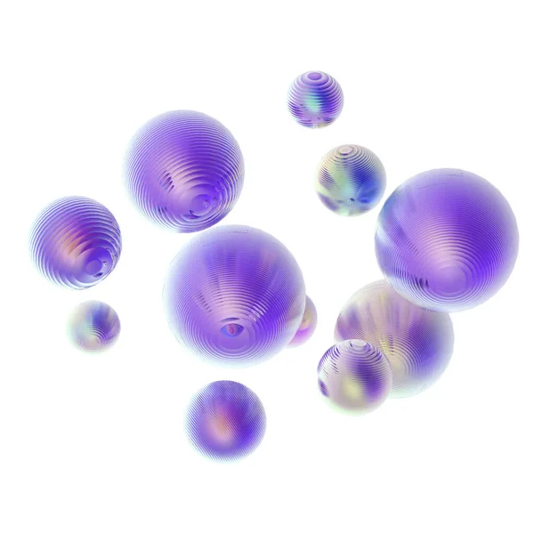 Bolas Metal Acero Color Pastel Púrpura Degradado Colores Aislados Fondo —  Fotos de Stock
