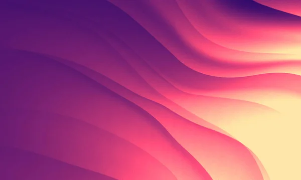 要旨オレンジ色の紫のグラデーションネオンライトと波線グラフィックデザインテクスチャ背景 — ストック写真