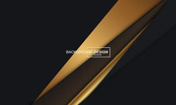 黄金の色と高級抽象的な背景黒のドープ — ストックベクタ
