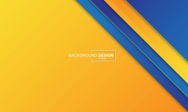 Modern arkaplan mavi ve turuncu renk dinamik şekli