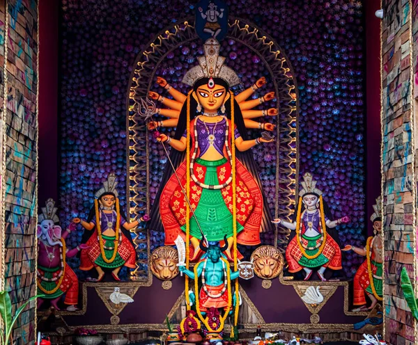 Die Oberste Shakti Maa Durga Wird Der Hinduistischen Religion Äußerster — Stockfoto
