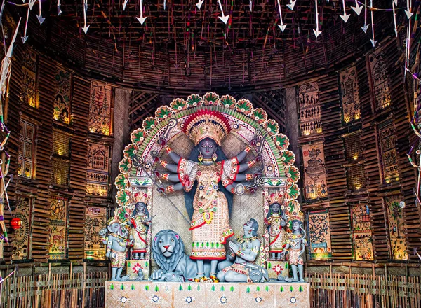 Shakti Supremo Maa Durga Adorado Mayor Devoción Religión Hindú — Foto de Stock