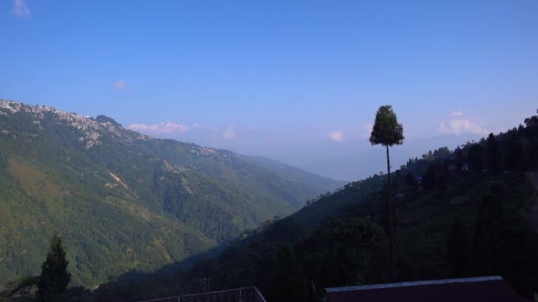 Paisagem Rangaroon Com Monte Kanchenjunga Rangaroon Aldeia Lugar Offbeat Perto — Vídeo de Stock