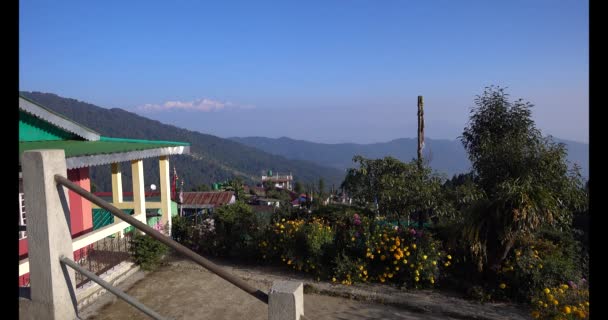 Paisagem Chatakpur Com Monte Kanchenjunga Upper Chatakpur Lugar Offbeat Perto — Vídeo de Stock