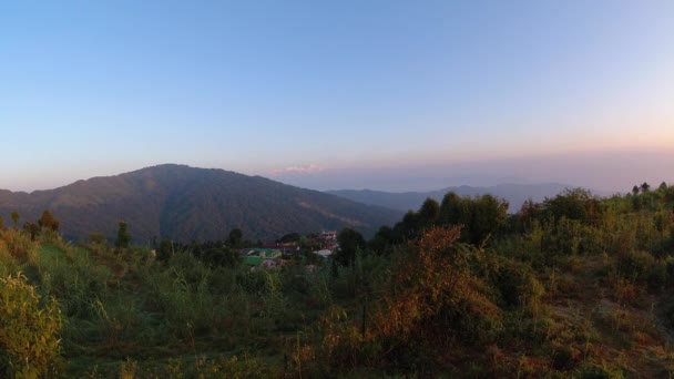 Zeitraffer Des Berges Kanchenjunga Aus Dem Oberen Chatakpur Von Darjeeling — Stockvideo
