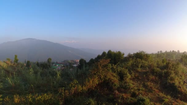 Batı Bengal Den Darjeeling Üst Şasesinden Kanchenjunga Dağı Nın Zaman — Stok video