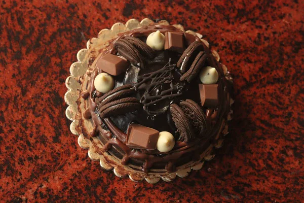 Homemade Chocolate Cake Easy Delicious Recipe Its Classic Chocolate Cake — стоковое фото
