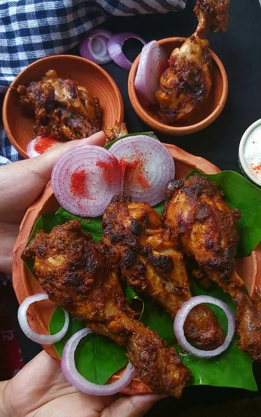 Bhatti Murgh Authentic Punjabi Recipe Extremely Loved Chicken Lovers All Stockbild