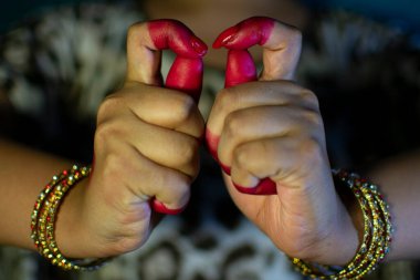 Bharatanatyam dansının mudras veya jestleri